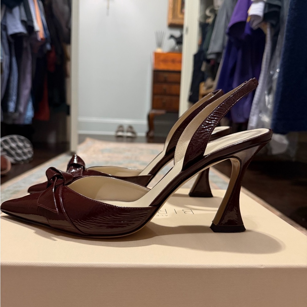 Alexandre Birman Burgundy Slingback Heels
